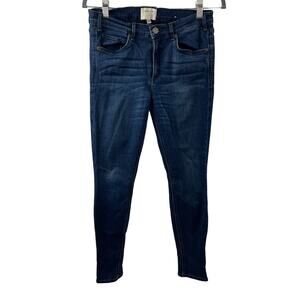 MCGUIRE Blue Dark Wash Mid-Rise Cotton Blend Skinny Classic Denim Jeans Size 29